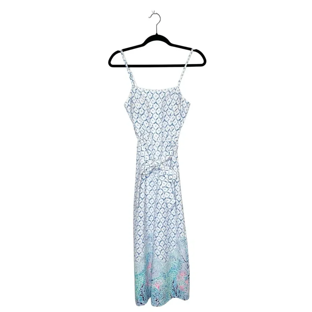 Lilly Pulitzer Sandra Sea Le Vie Cropped Jumpsuit Women's Blue Size 0